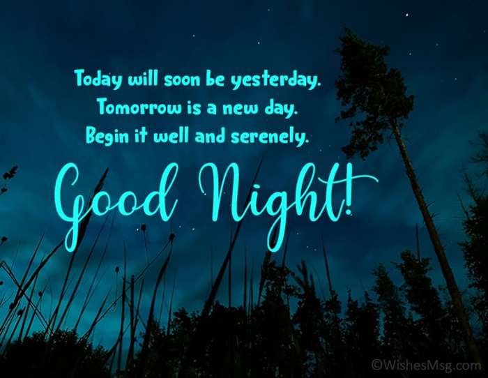 Good night Trust that tomorrow holds the promise