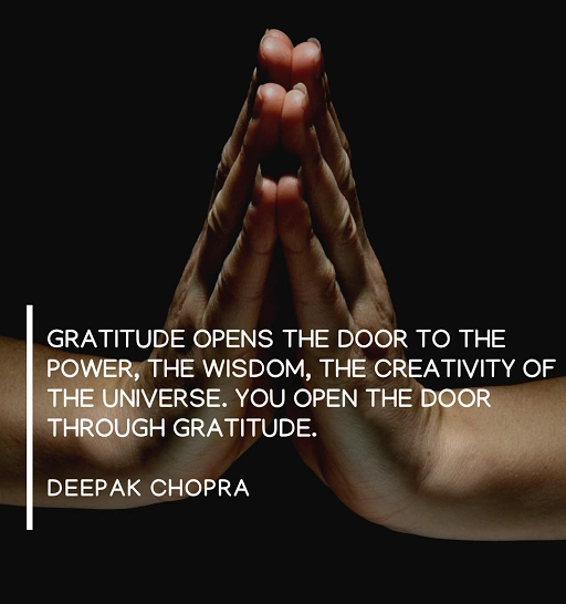 Gratitude opens the door peace walks in 1