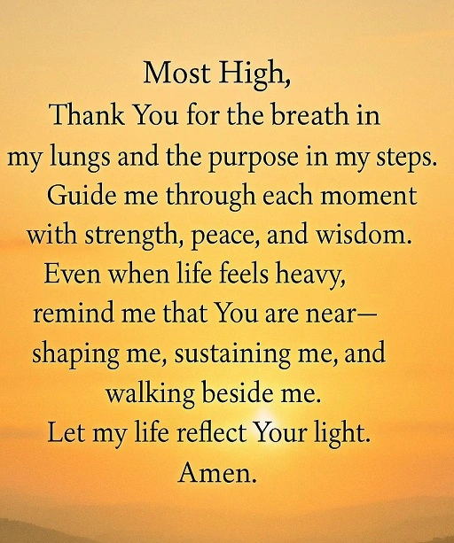 I breathe thanks. I walk by faith