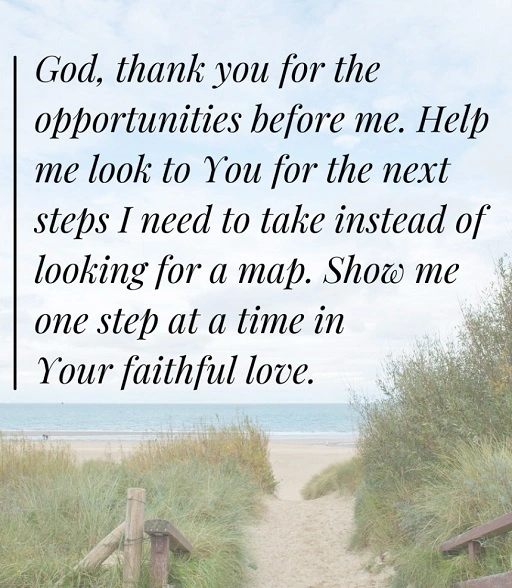 Thank You God—guide my next step