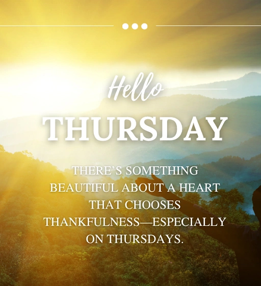 Thankful heart. Focused mind. Thursday wins